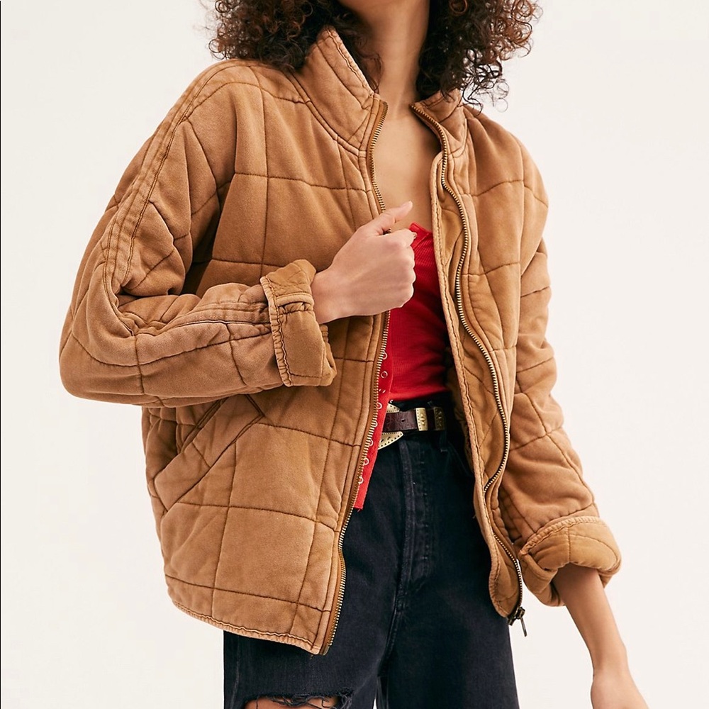 Free People Quilted Dolman Jacket